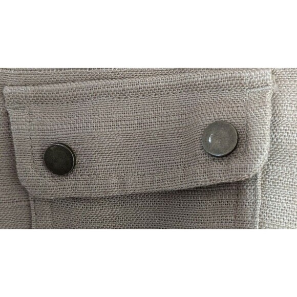 Dana Buchman Womens Jacket Full Zip Cotton Linen Lined Utility Large - Picture 8 of 10